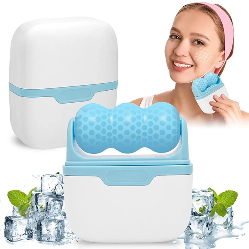 2 In 1 Ice Roller Für Gesicht Auge Schmerzen Relief Gesichts Kalt Massage Roller Hautpflege Schmerzen Relief Make-Up Pflege Werkzeug