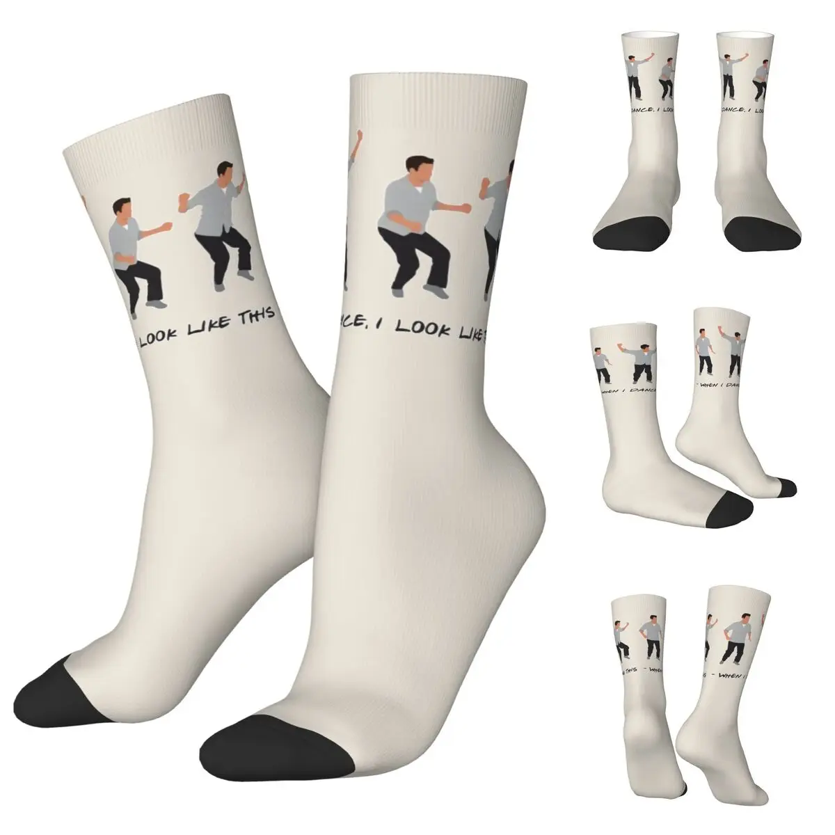 Leisure Friends Chandler Bing When I Dance Men and Women printing Socks,Windproof Applicable throughout the year Dressing Gift