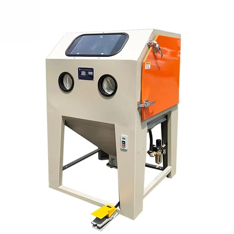 Closed cycle sandblasting machine large space  cabinet