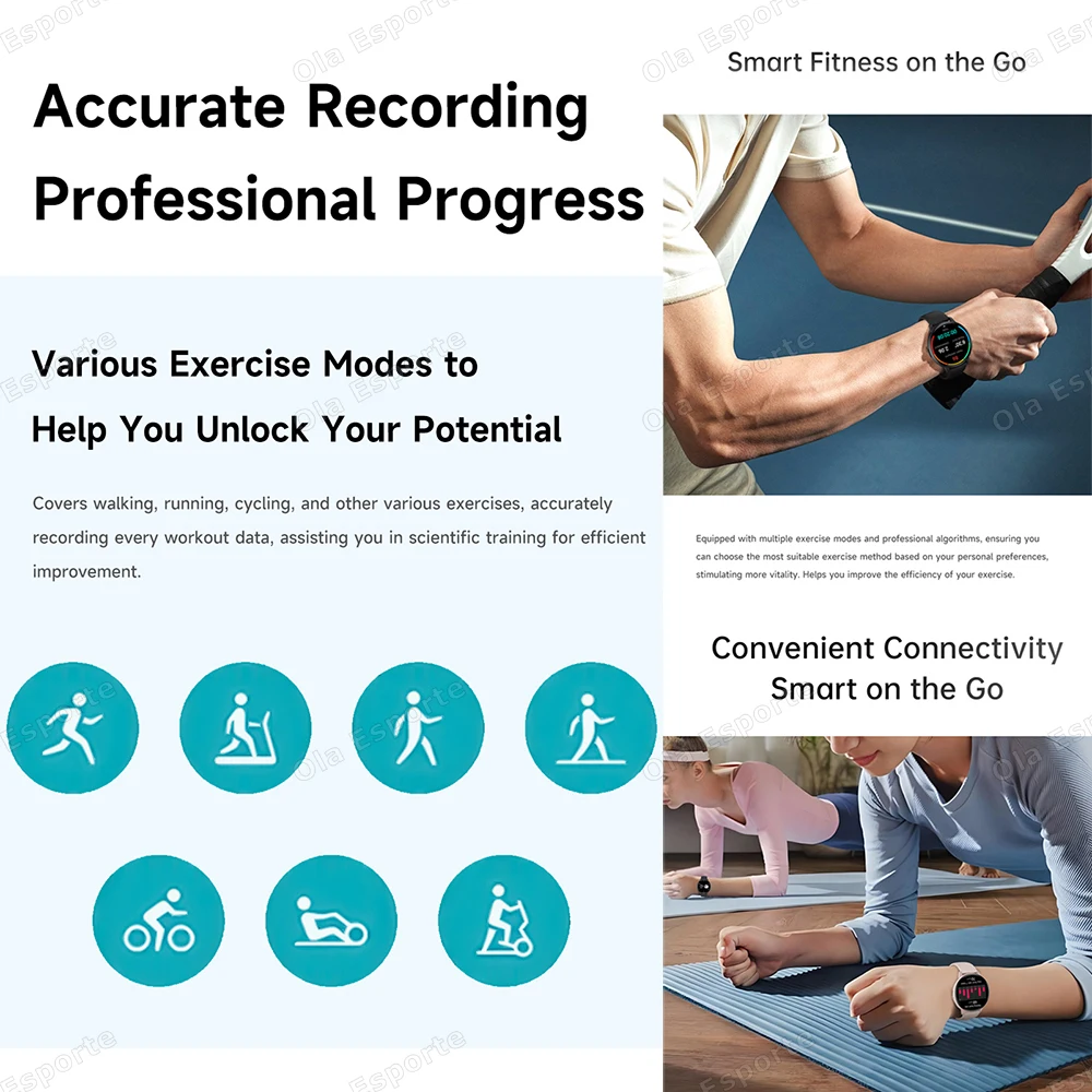 ساعة ذكية رياضية جديدة للرجال والنساء 1.38 بوصة شاشة AMOLED بلوتوث مكالمة معدل ضربات القلب مراقبة النوم الصحة Smartwatch مقاوم للماء #5