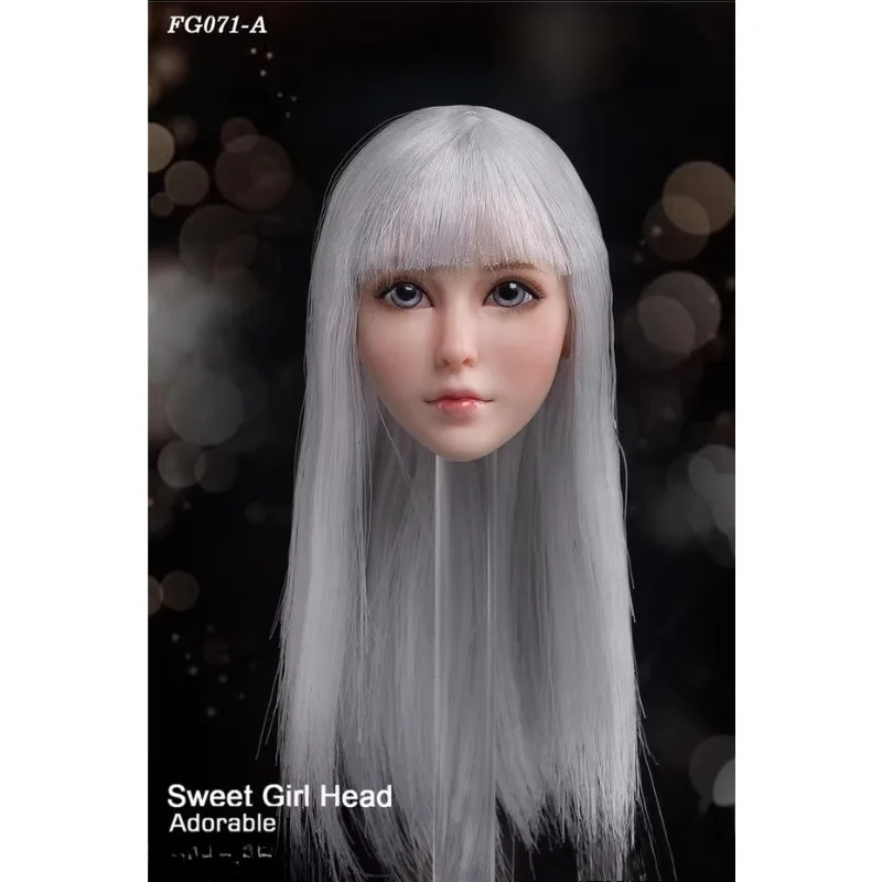 

FG083 1/6 масштаб женщина-солдат голова лепка черные волосы двойной хвост прическа голова резьба модель для 12 дюймов экшн-фигурки куклы