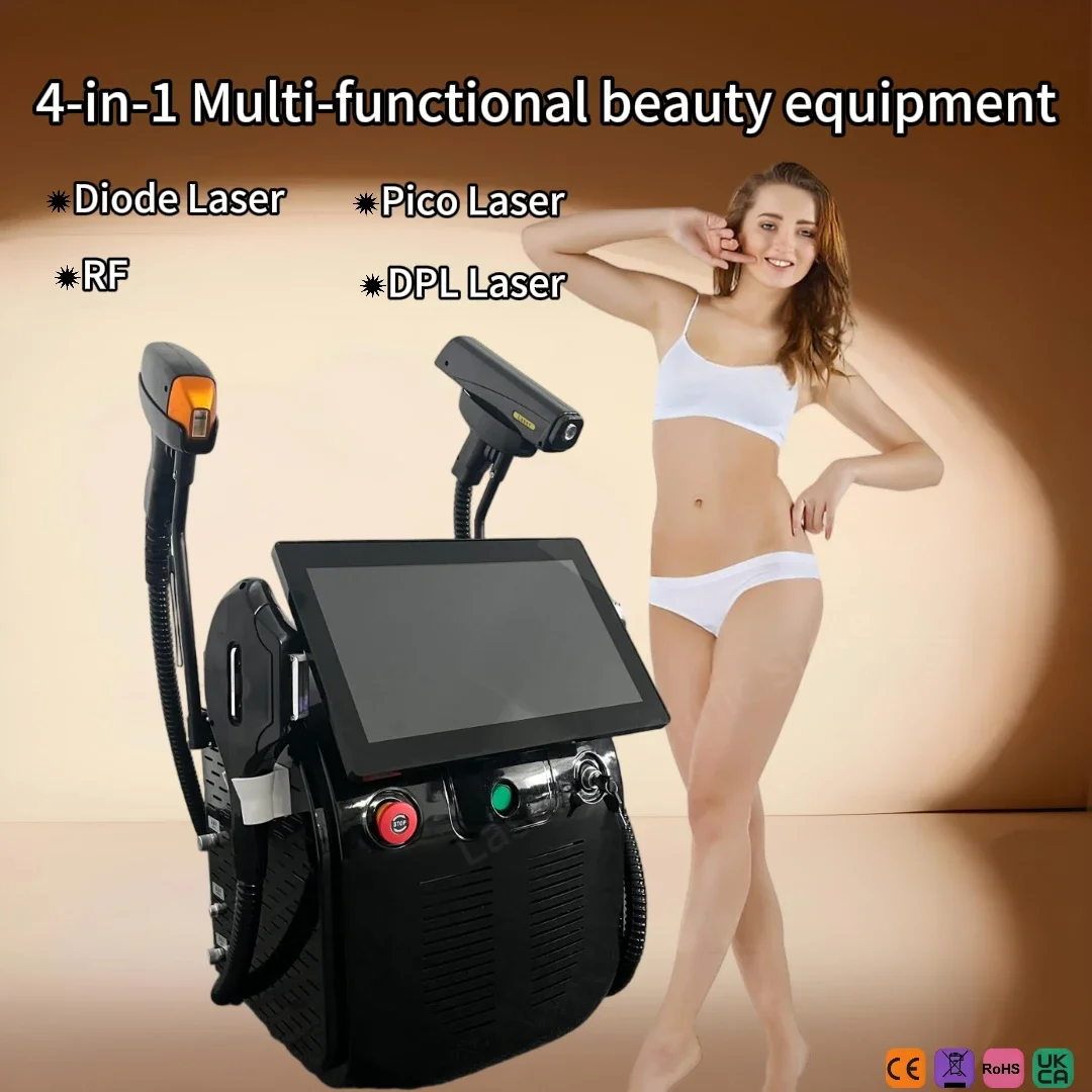 Permanent Lar Hair Removal For Bikini Face Body Tattoo Spot Removal Device 4-in-1 RF Lifting & Skin Care Machine For Age Spots