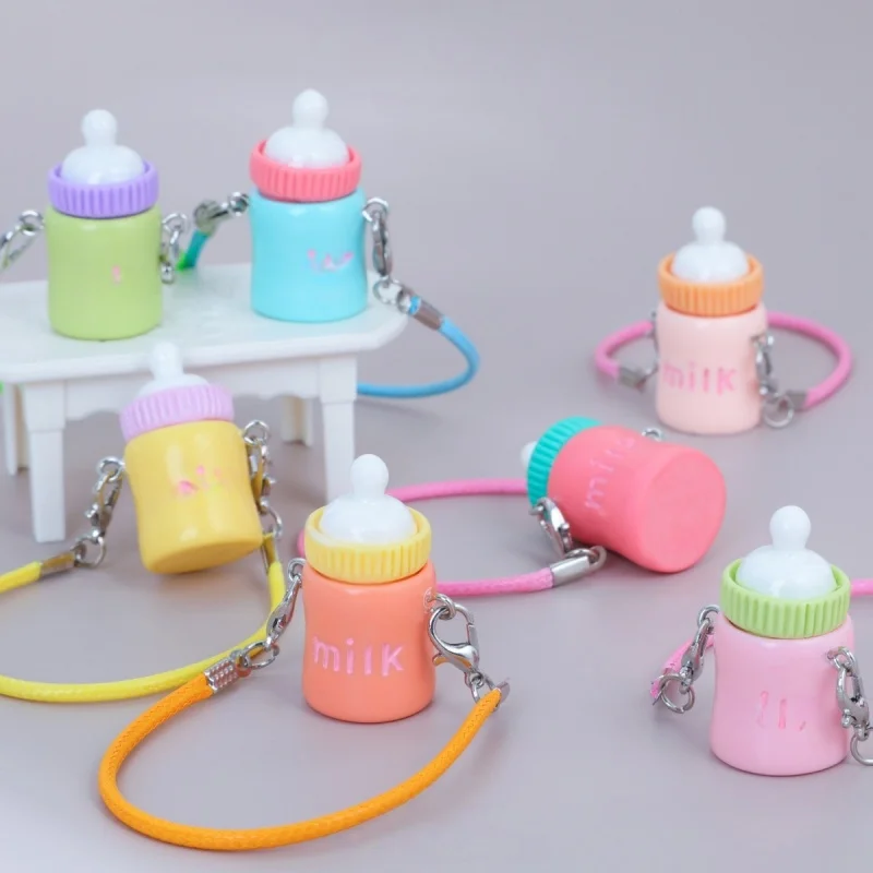 Cute Mini macaron-colored accessories For labubu accessories lanyard baby bottle doll DIY accessories