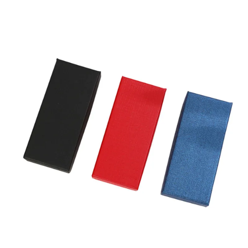 Wholesale of blue, red, black rectangular heaven and earth cover keychain packaging boxes, jewelry gift boxes