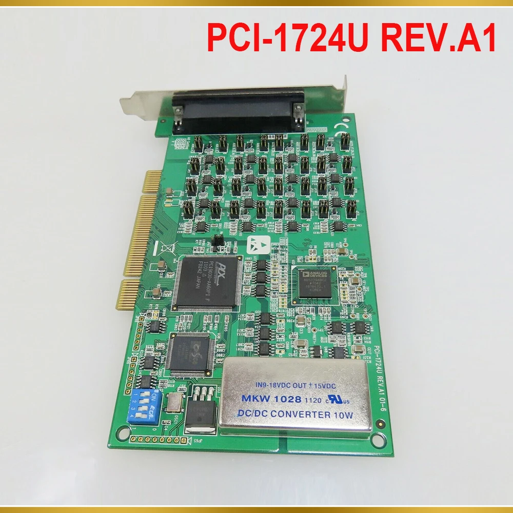 Advantech 데이터 캡처 카드용 PCI-1724U REV.A1, 14 비트, 32 채널 절연 아날로그 출력 카드