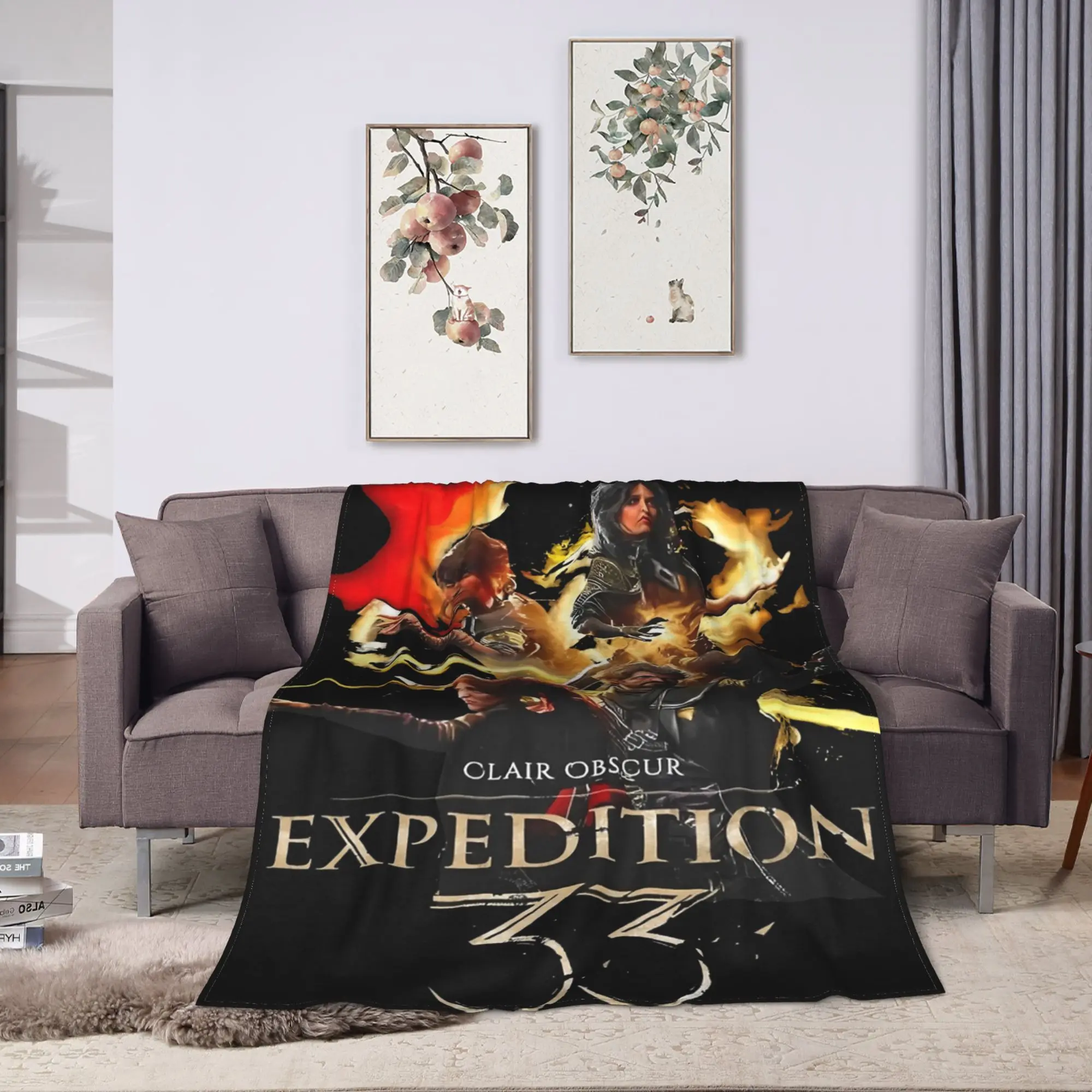 Retro Video Game 2025 Clair Obscur Expedition 33 Blankets Flannel Throw Blanket For Outdoor Soft Design Quality Bedspread Gift