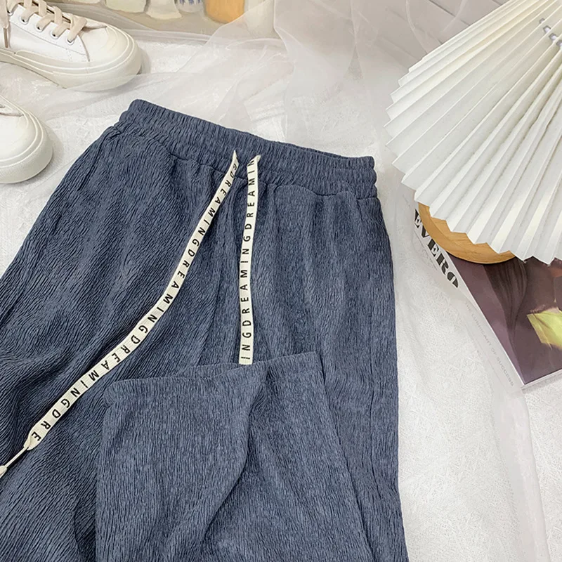 Broad Leg Pants Women\'s New Fashion Casual Pants Spring Summer High Waist Straight Leg Loose Mopping Trousers Flare Pants Y2K
