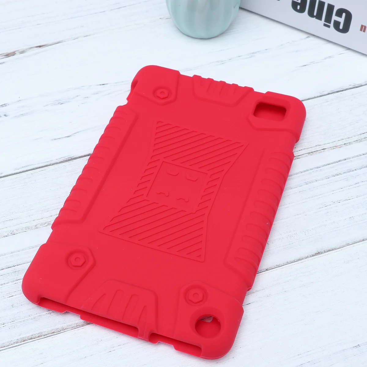 

Silicone Shockproof Hybrid Hard Case Red for E-Book Tablet Stand Holder Protective Cover Anti-Scratch Dustproof Shockproof Case
