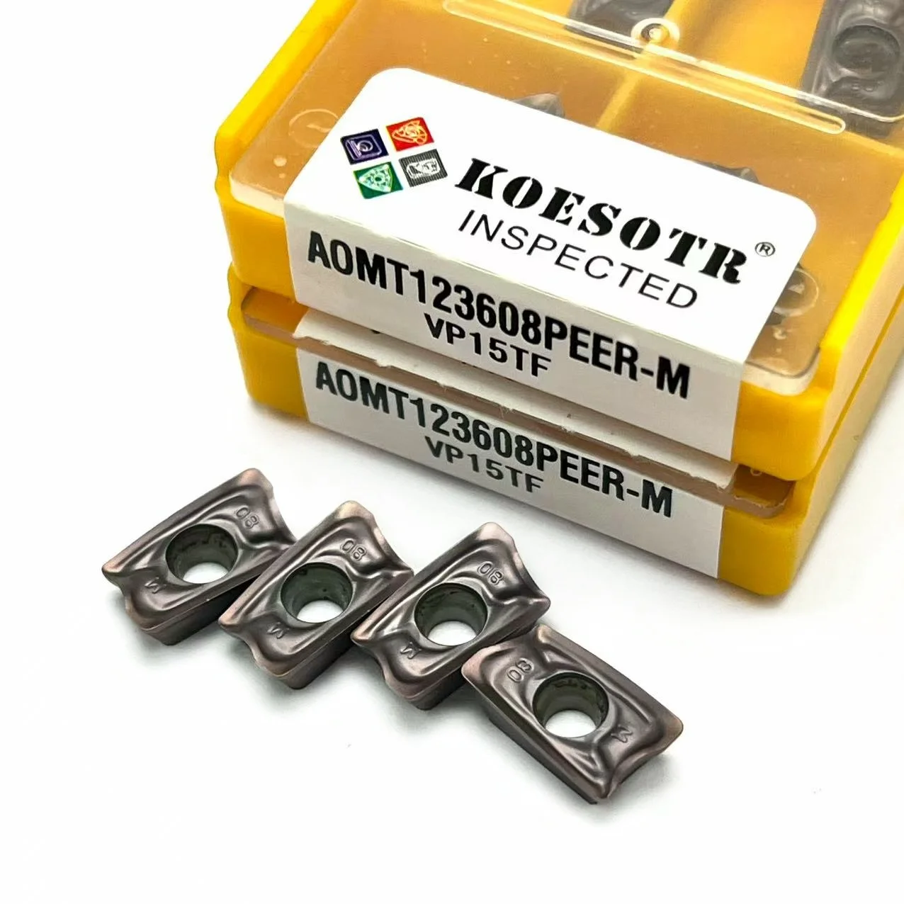 Carbide insert AOMT123608 PEER M VP15TF high quality AOMT 123608 CNC mechanical milling cutter Carbide lathe tool turning tool