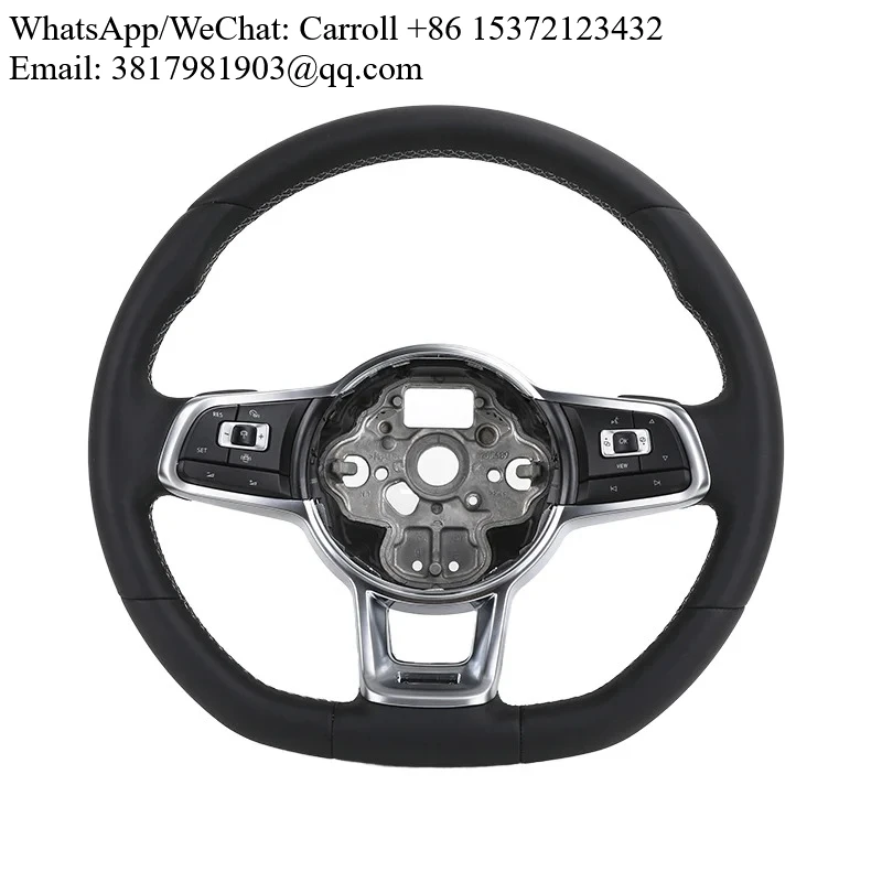 

7-й спортивный кожаный руль R Line GTI с красной строчкой, совместимый с V-W Golf 7 Passat B8 Tiguan Mk2 Arteon/CC 5GD Shift