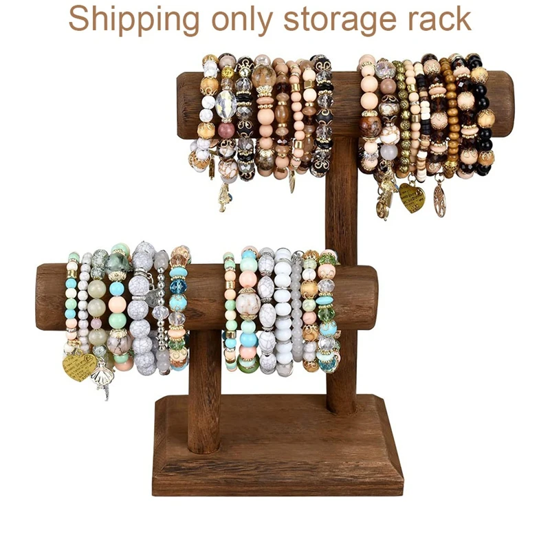 Abwr-dudukan arloji berdiri kayu tampilan menara perhiasan Organizer untuk Gelang dan kalung tempat jam Organizer