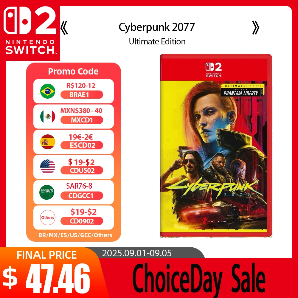 Ofertas de juegos de Nintendo Switch 2 - Cyberpunk 2077 Ultimate Edition - Games Adventure Action y RPG Género Switch 2 Edition