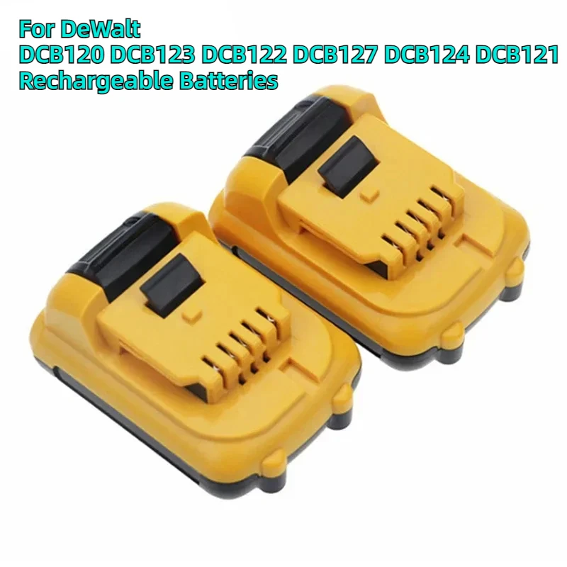 

12V Volt 3000mAh Max Lithium Ion Battery Replacement for DeWalt DCB120 DCB123 DCB122 DCB127 DCB124 DCB121 Rechargeable Batteries