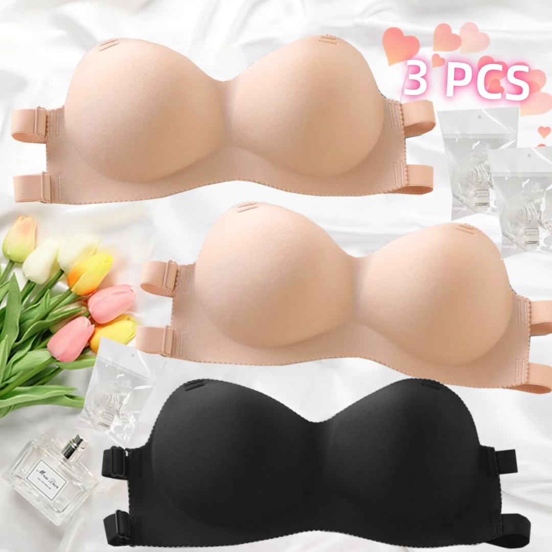 No Steel Ring Underwear Beautiful Back Sexy Push-up Tube Bottom Bra 3-Piece Combination Japanese Style Simple Asian Size