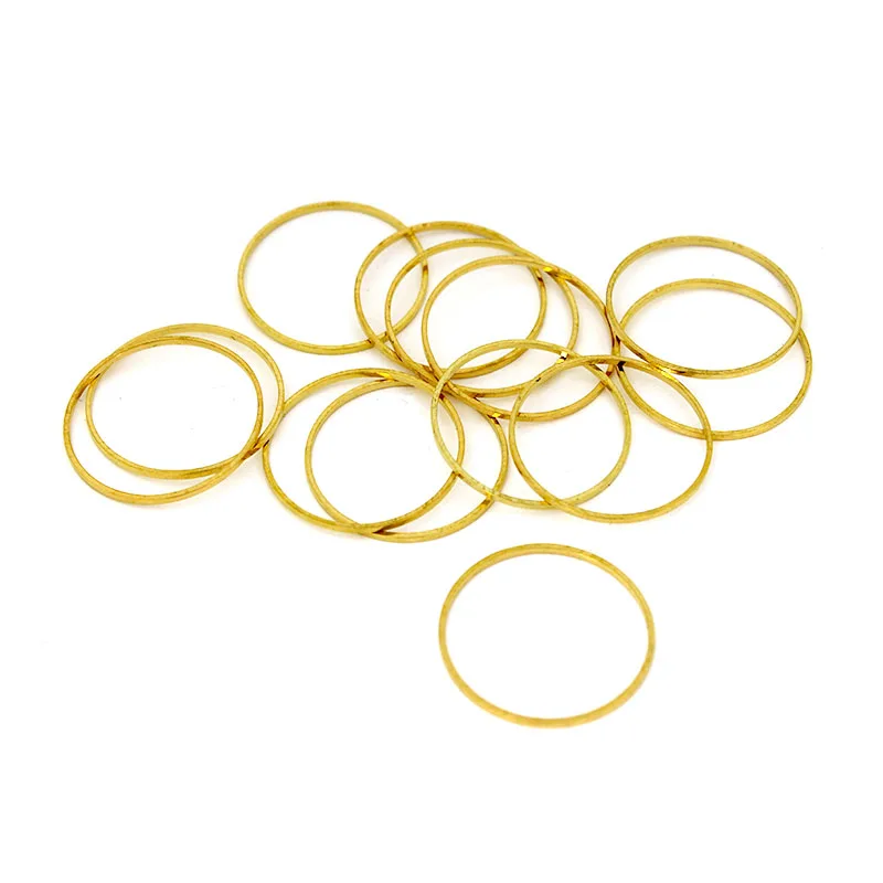 20-50Pcs Brass Closed Rings Circle Ear Wires