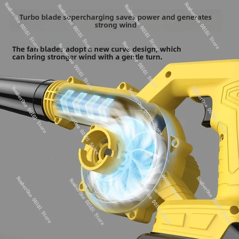 Rechargeable Lithium Battery Blower Strong Power Dual Use Dust Blower & Vacuum Industrial Air Duster Gun