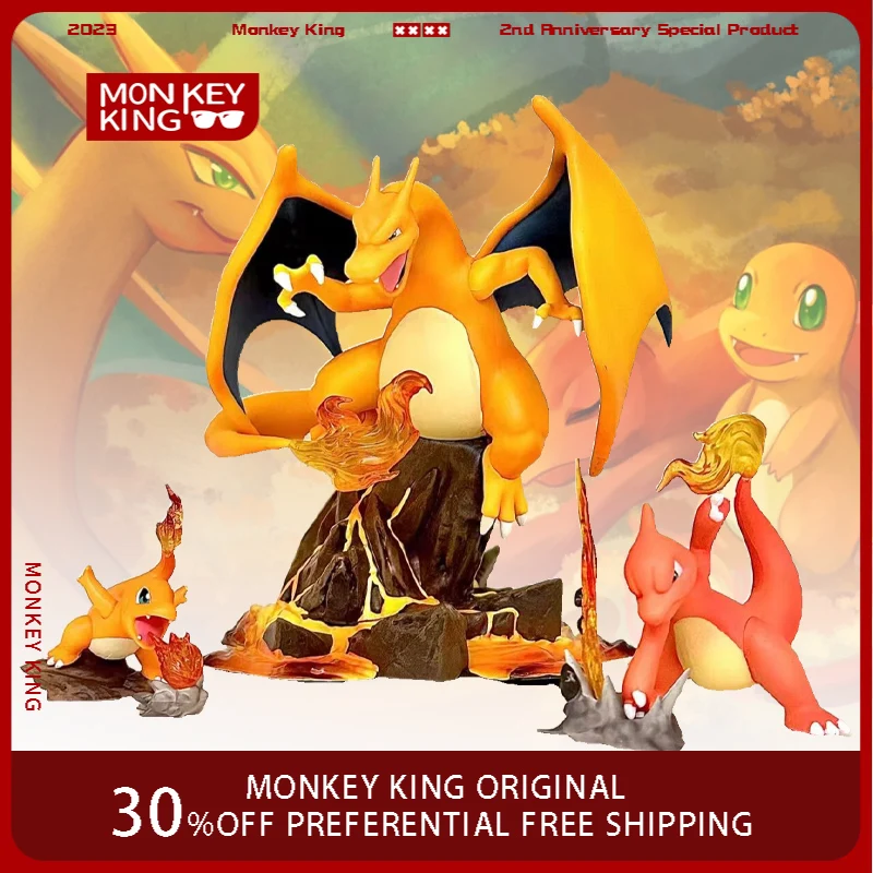 17cm-pokemon-action-figure-charmeleon-evolutionary-history-anime-collectible-model-desktop-decorations-holiday-gifts-kids-toys