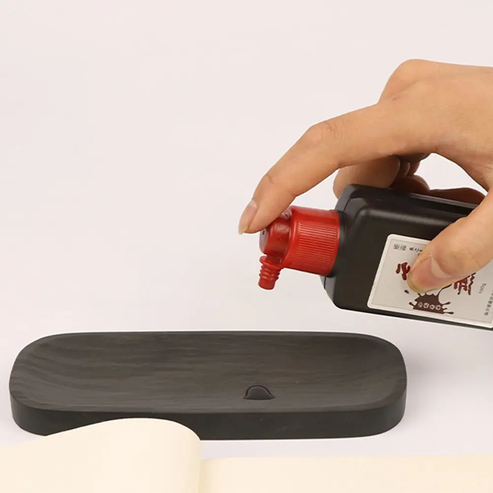 Authentic Xiu Inkstone Traditional Chinese Ink Grinding Stone for Calligraphy Art Painting Accessories Smooth Surface Lid