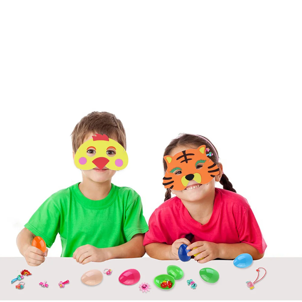 6pcs Cartoon Animal Mask Adorable Mask Kids Dress-Up Costume Accessory (Chick, Tiger, Monkey, Panda, Elephant, Zebra)