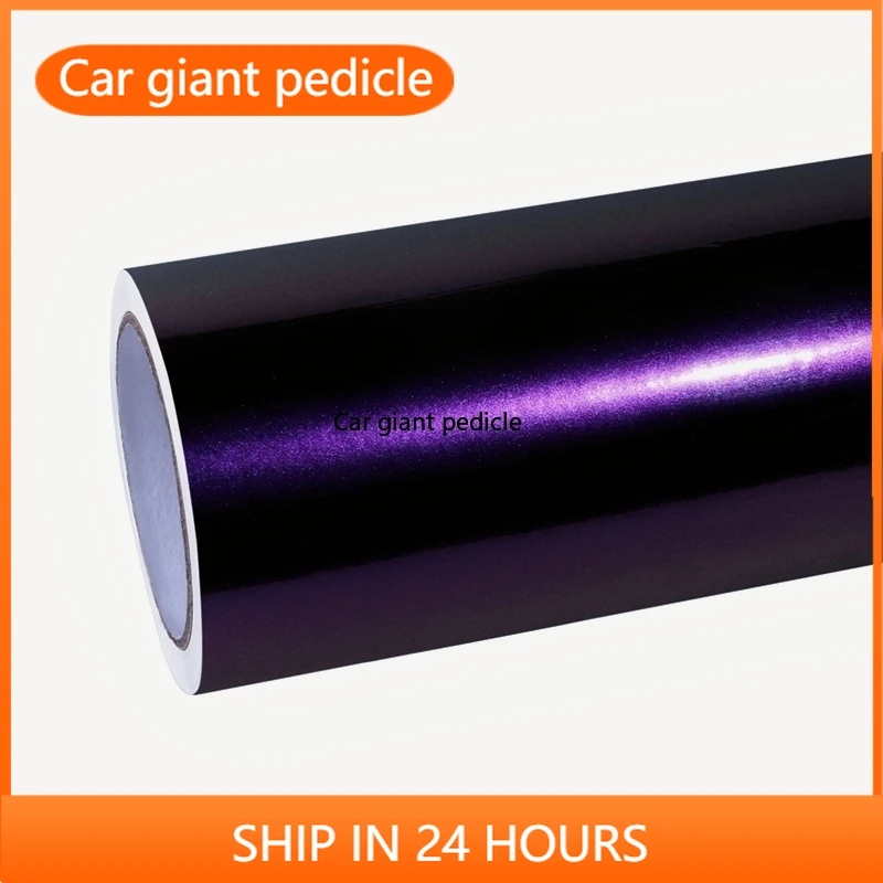 Highest quality Gloss Midnight Purple vinyl Wrap Film Car Wrap Film Non degumming Non fading quality Warranty 1.52M*17M roll