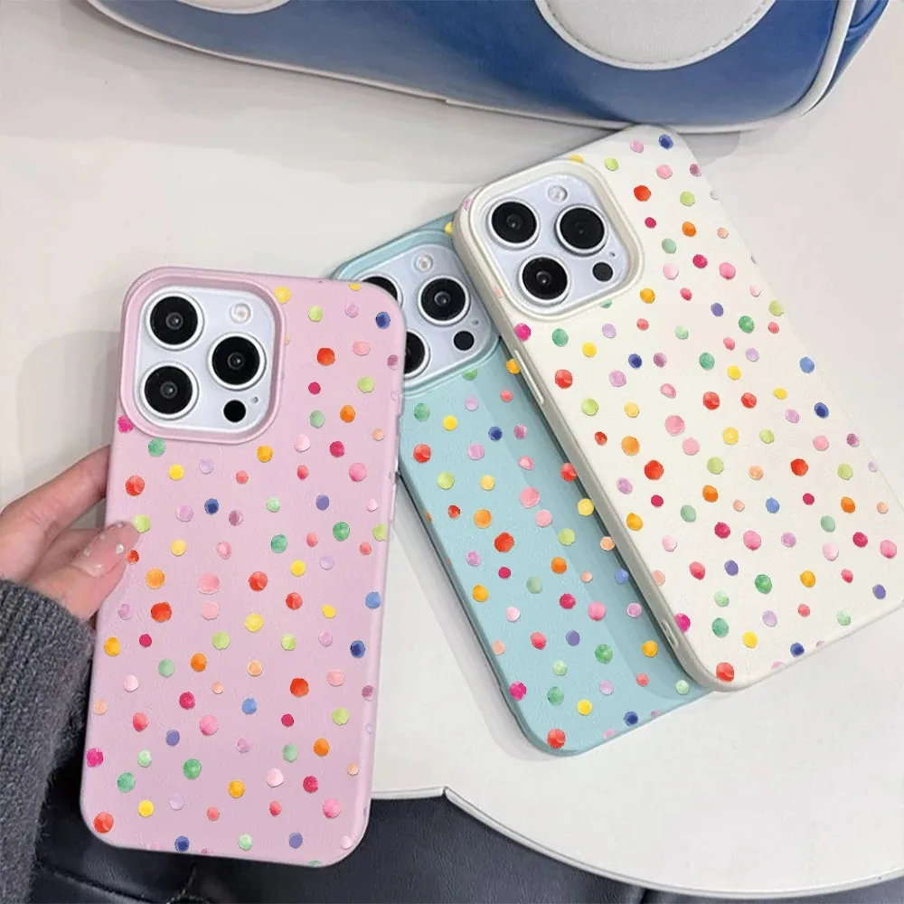 Colorful Polka Dot Phone Case For Samsung A05S A06 A07 A15 A16 A17 A34 A35 A53 A54 A55 S23 S24 FE S25 S26 Ultra A26 A36 A56 Case