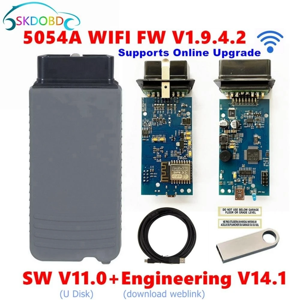 TOP 5054A WIFI firmware wersja V1.9.4.2 obsługuje 0 disv23.0.0 można uaktualnić online dostępne Engineer wersja V14 VAS5054A