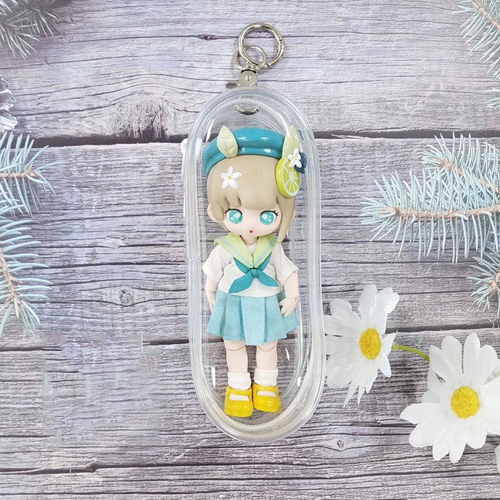 PVC Thicken Plush Doll Toy Box Transparent Display Protect Case Dust Proof Bag For Clay Doll BJD Doll Collectible Keychain