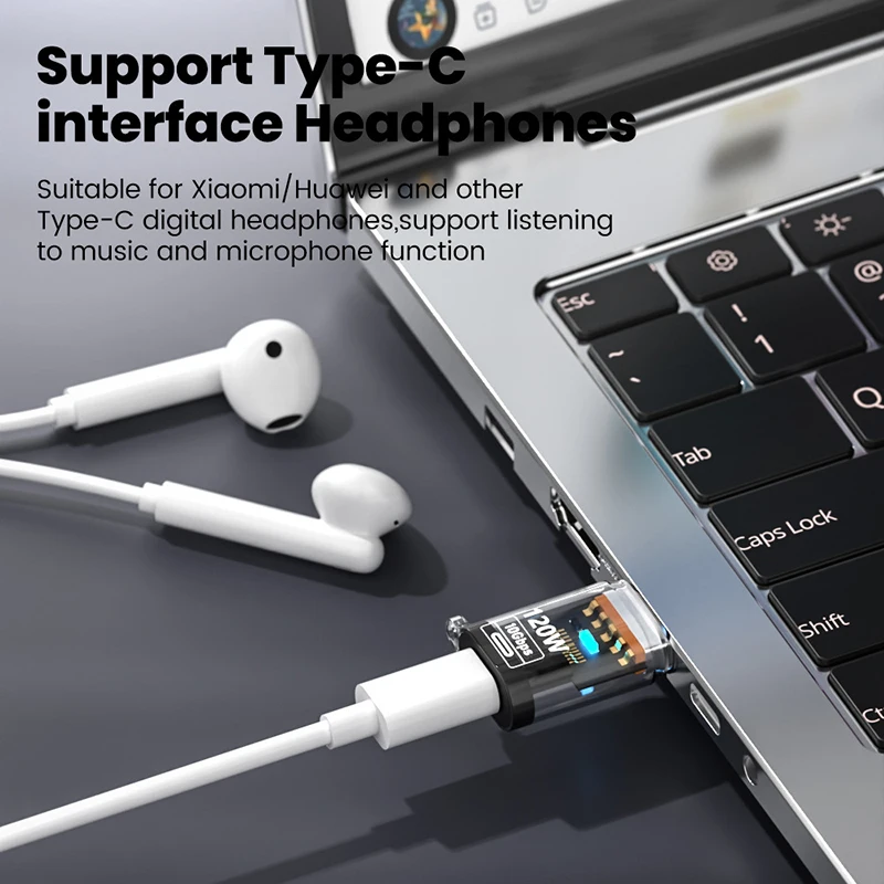 120 واط نوع C إلى USB A OTG محول USB 3.2 إلى نوع C موصل شحن سريع آيفون 15 16 ماك بوك باد هواوي P60 شاومي