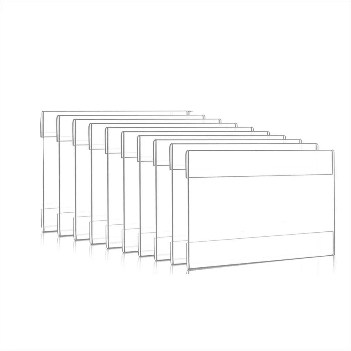 A50U 4 X 6 Inch Acrylic Sign Holder Wall Mount,Clear Wall Frame with Double Sided Adhesive Tape for , Home 10Pack