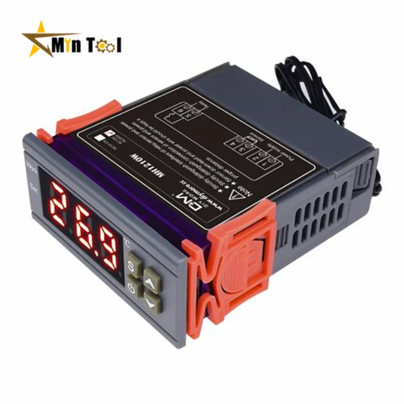 DC12V /24V MH1210W Temperaturregler AC90-250V 10A 220V Thermostat-Regler mit Sensor -50~110C Heizung Kühlung – Detail 3