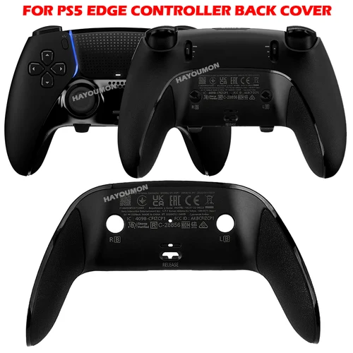 Funda trasera de repuesto para PS5 Dualsenses Edge, carcasa trasera Compatible con PS5 Edge Controller, cubierta antideslizante