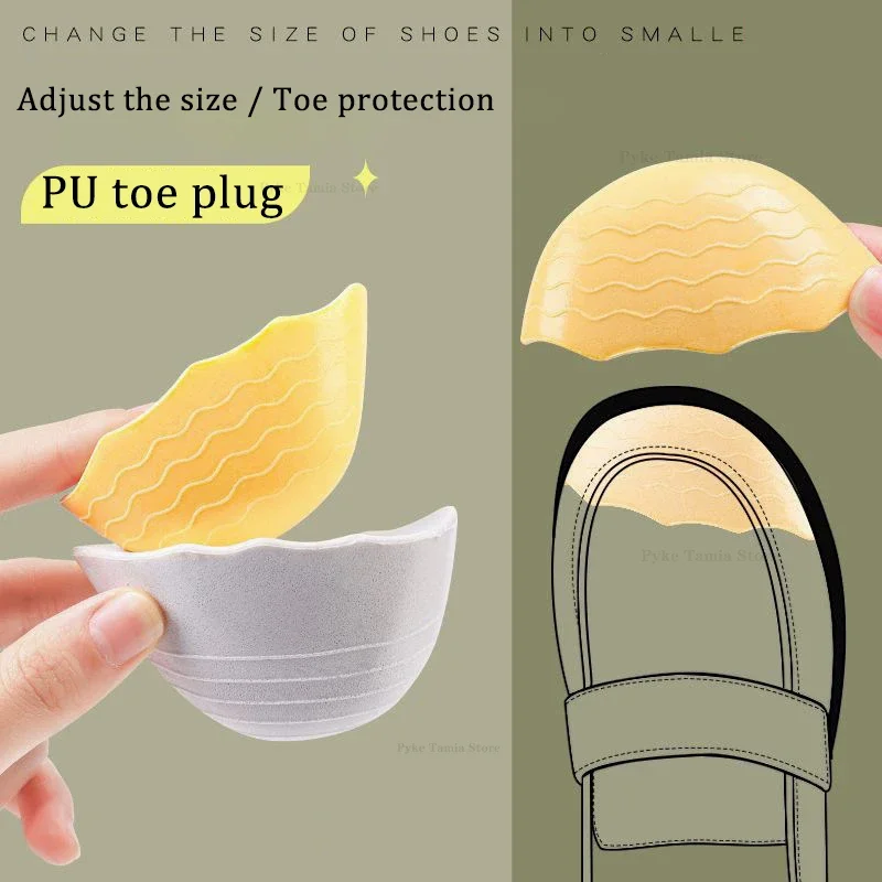 Pu Toe Plug Forefoot Pads Women High Heel Shoes Big Size Adjust Pain Relief Insoles Filler Cushion Inserts Feet Care Protectors