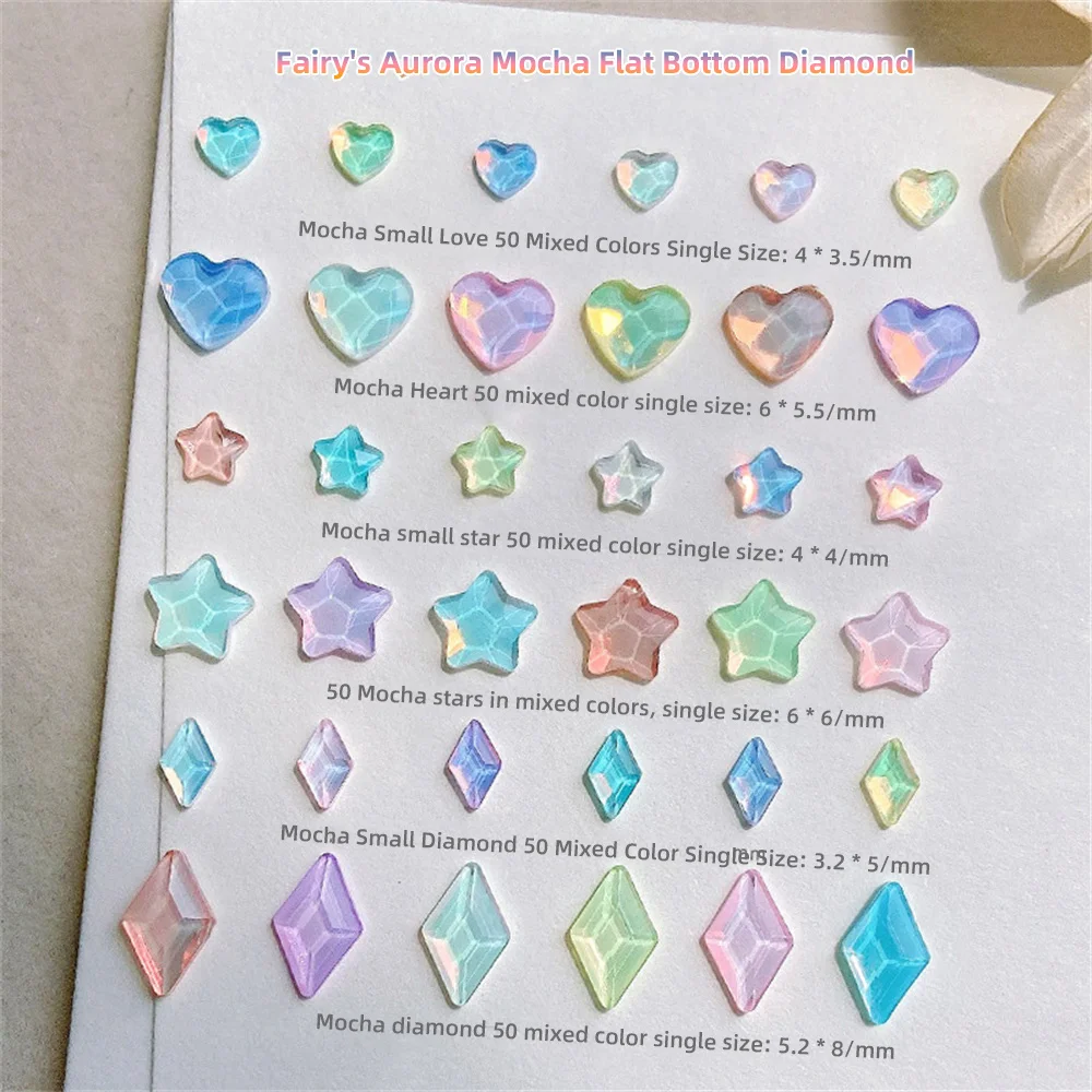 1 ~ 4set bagian kuku Glitter berlian imitasi berkilau kristal persegi panjang alat seni kuku perhiasan kaca perhiasan desain 3d