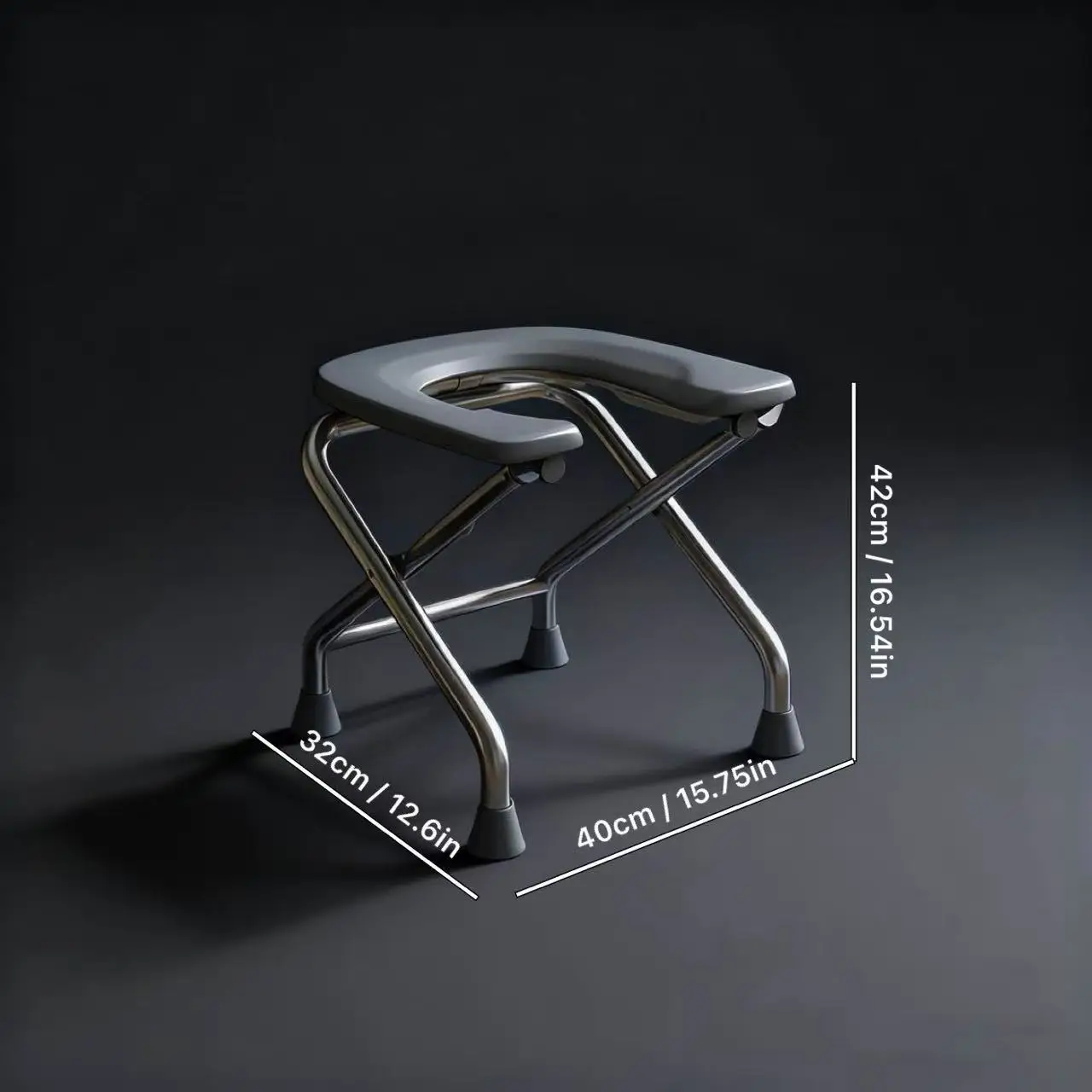 La silla del inodoro se puede utilizar al aire libre e al interior, inodoro temporal multiusos, silla de ducha, a prueba de herrumbre y multifuncional