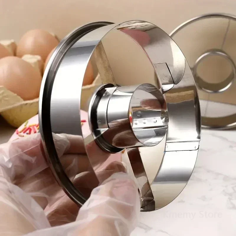 Molde para rosquillas de acero inoxidable, dorado y plateado, postres, cortador de pan, herramientas de decoración de pasteles, suministros de cocina para hornear en casa