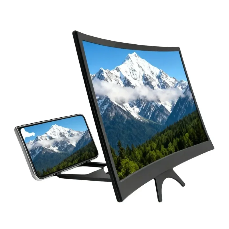 12 inch 3D Cell Phone Screen Projector HD Expander Enlarge Curved Screen Magnifier Amplifier For Mobile Phone Video 2026 New