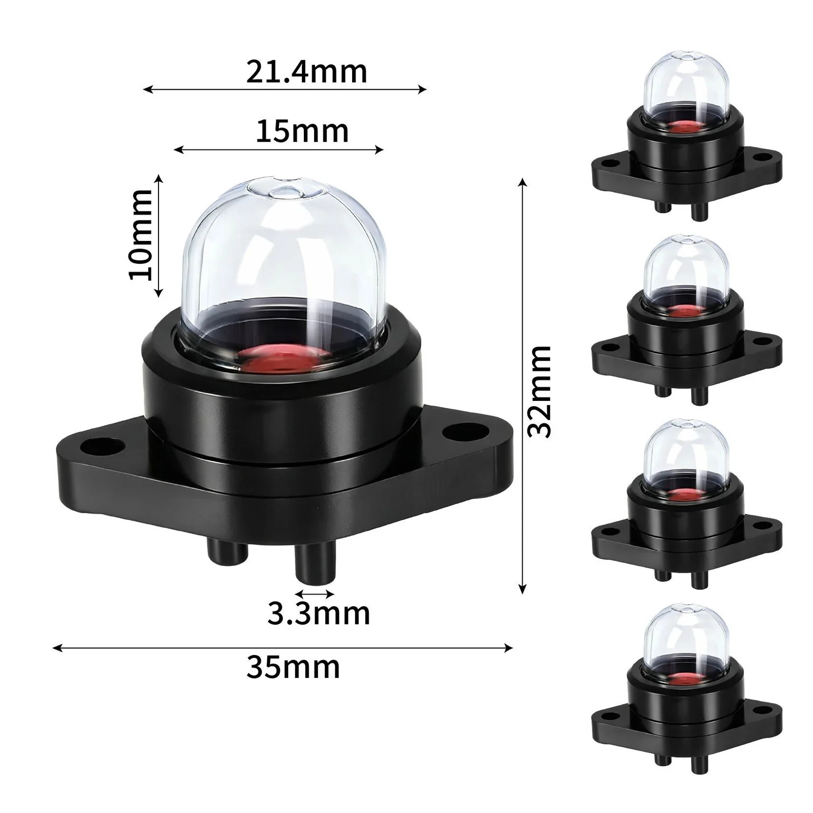 5 Pcs Chainsaw Primer Bulbs for McCulloch Partner 335/435/440 Chainsaws Fuel Primer Pump for Lawn Mower Small Engine