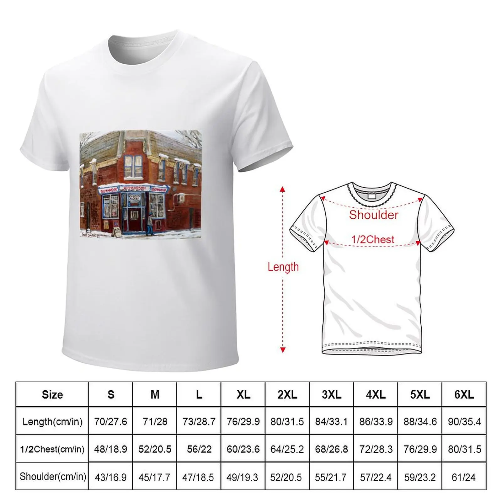 SCENES OF POINTE ST. CHARLES MONTREAL DEPANNEUR RICHARDSON BEST MONTREAL ART CANADIAN PAINTINGS T-Shirt