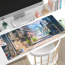 Anime Street Mouse Pad Gaming XL Computer Home New Mousepad XXL Mouse Mat Non-Slip Natural Rubber Computer Table Mat Mice Pad