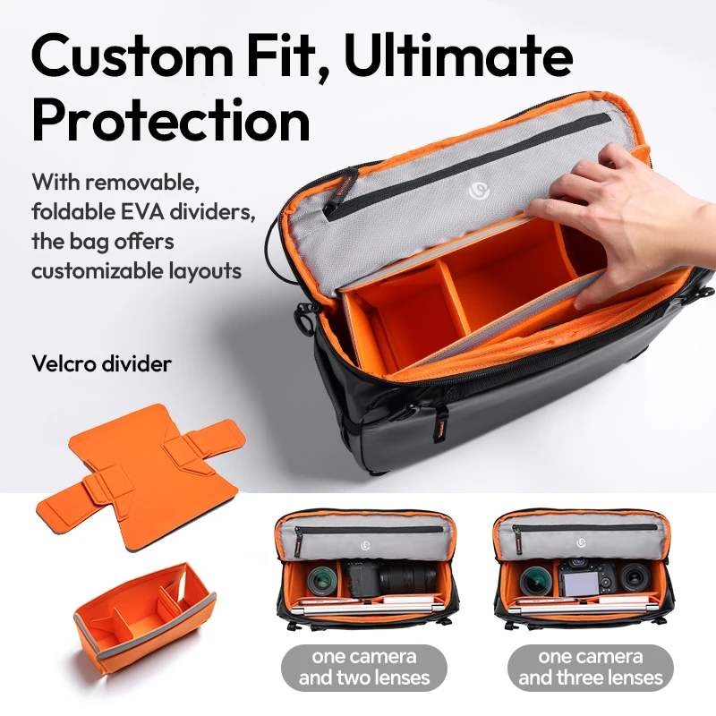 Ulanzi SU02 13L сумка через плечо для камеры сумка-слинг для камеры уличная дорожная сумка для фотосъемки защитный чехол для камеры Canon Sony Nikon