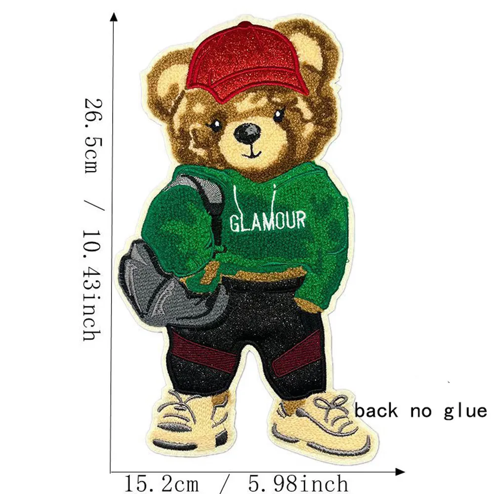 1PCFunny الدب الشنيل بقع خياطة على بقع Diy بها بنفسك إصلاح ل الجينز القبعات أكياس الملابس زين للملابس الظهر لا الغراء #4