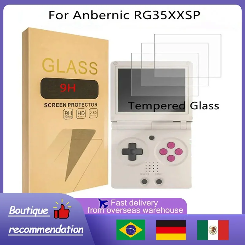 For ANBERNIC RG35XXSP Tempered Glass Screen Protector Films RG35XXSP 9H HD Retro Console Screen Protector Film Game Accessories