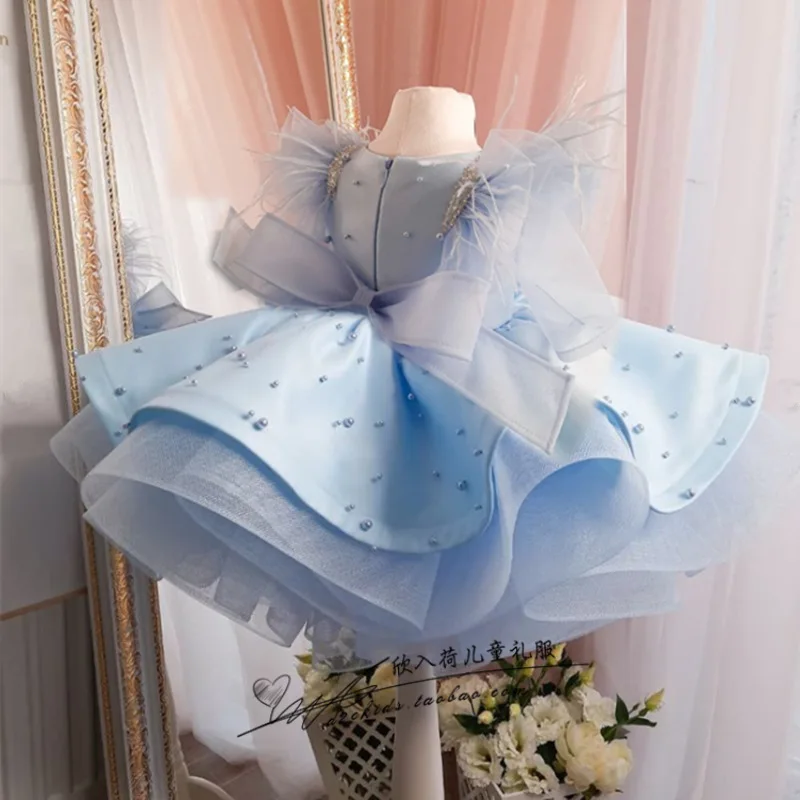 Girls' New Dream High-Grade Yarn Pettiskirt Dress Birthday Princess Dress