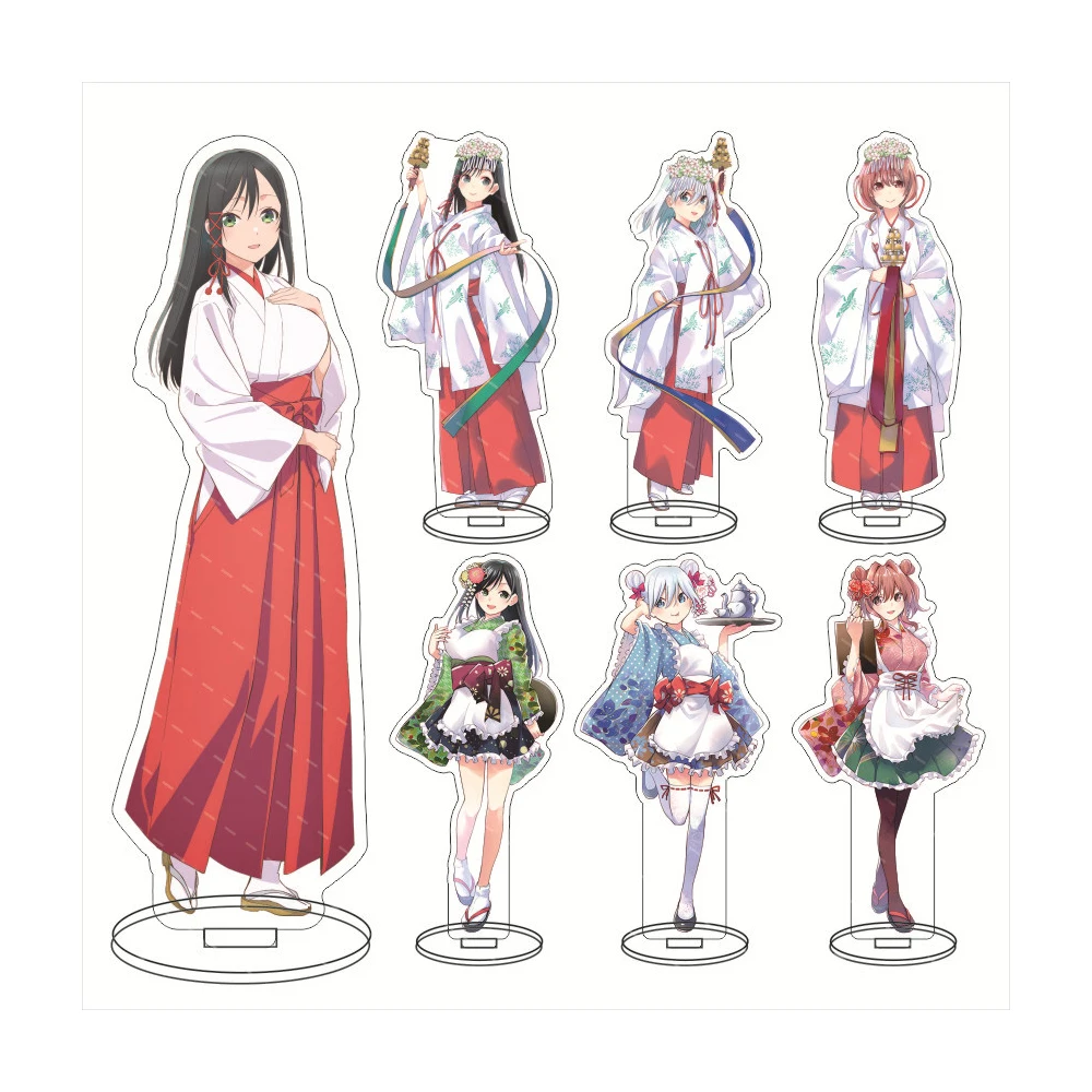 Llavero acrílico de Anime Amagami San Chi No enmubi, soporte de placa de modelo, exhibición de figura atando el nudo con una hermana Amagami