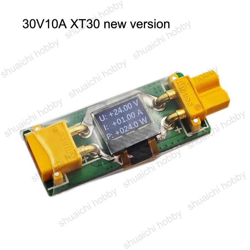 1PCS XT60 XT30 Mini Bidirectional Power Meter 60V15A 30V10A Dynamometer with Voltage Current Display for FPV Drone Lipo Battery