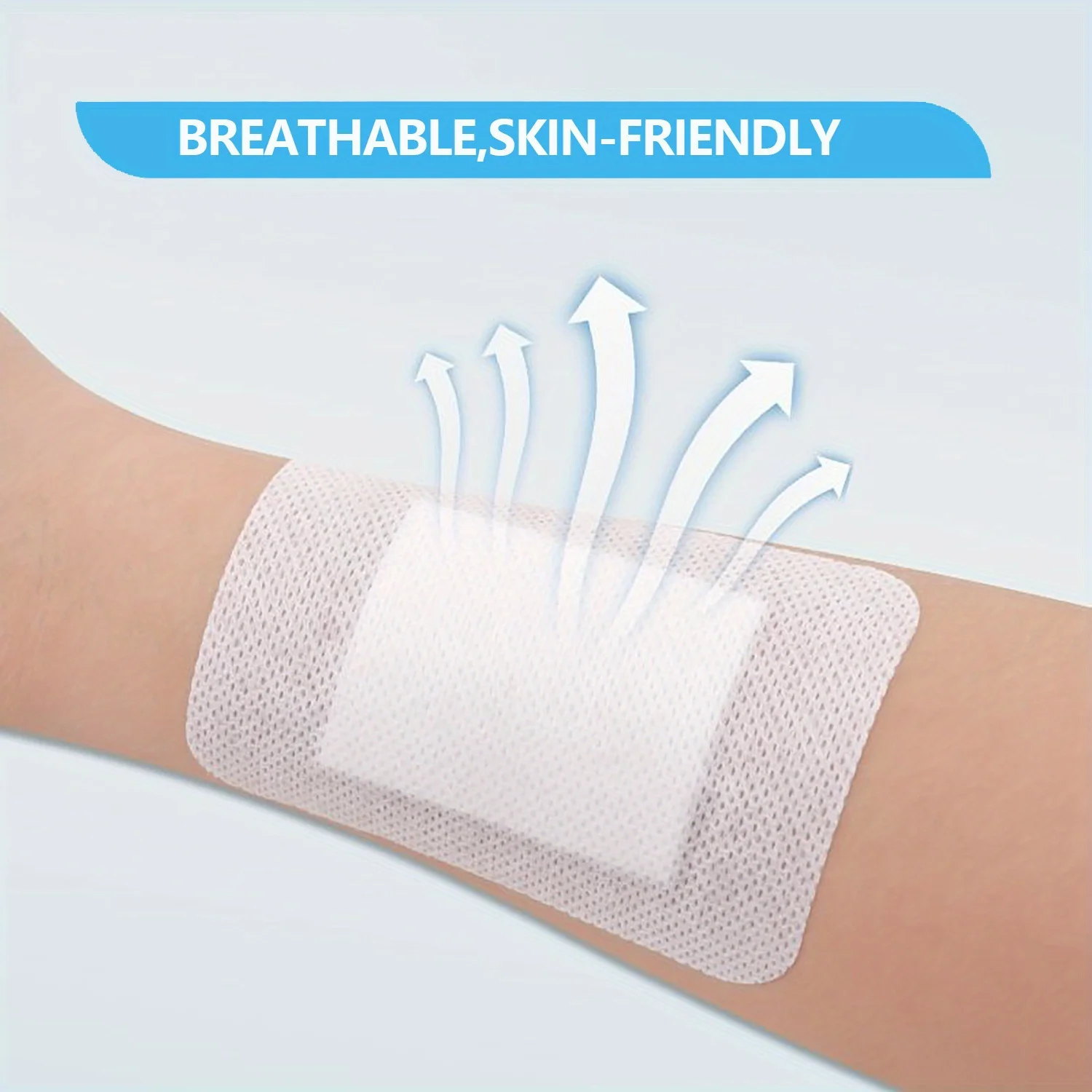 

50pcs Large Size Hypoallergenic Non-woven Medical Adhesive Wound Dressing Band Aid Bandage Large Wound First Aid 6*7cm