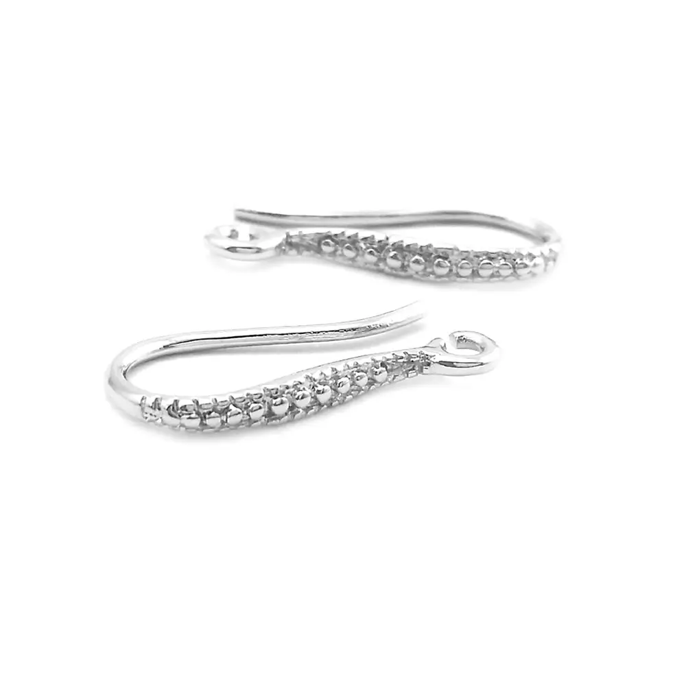 20PCS 16x7MM Gold Color Imitation Rhodium Color Silver Color Brass Earring Hooks Diy Jewelry Findings Earrings Accessories