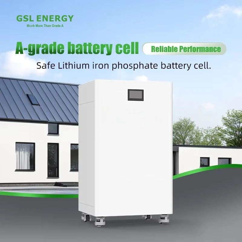 GSL Energy 51.2V 628Ah 32kWh 8000 Cycles 30KWh Split CAN Mobile Lifepo4 Lithium Solar Battery with Wheel for Home Energy Storage