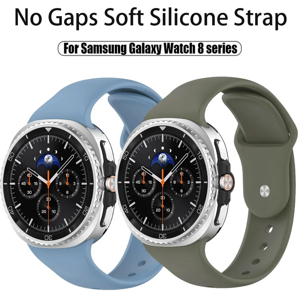 Sports Silicone Strap for Samsung Galaxy Watch 9-8 40mm 44mm Comfortable Band for Galaxy Watch 8 Classic 46mm Accessories Correa