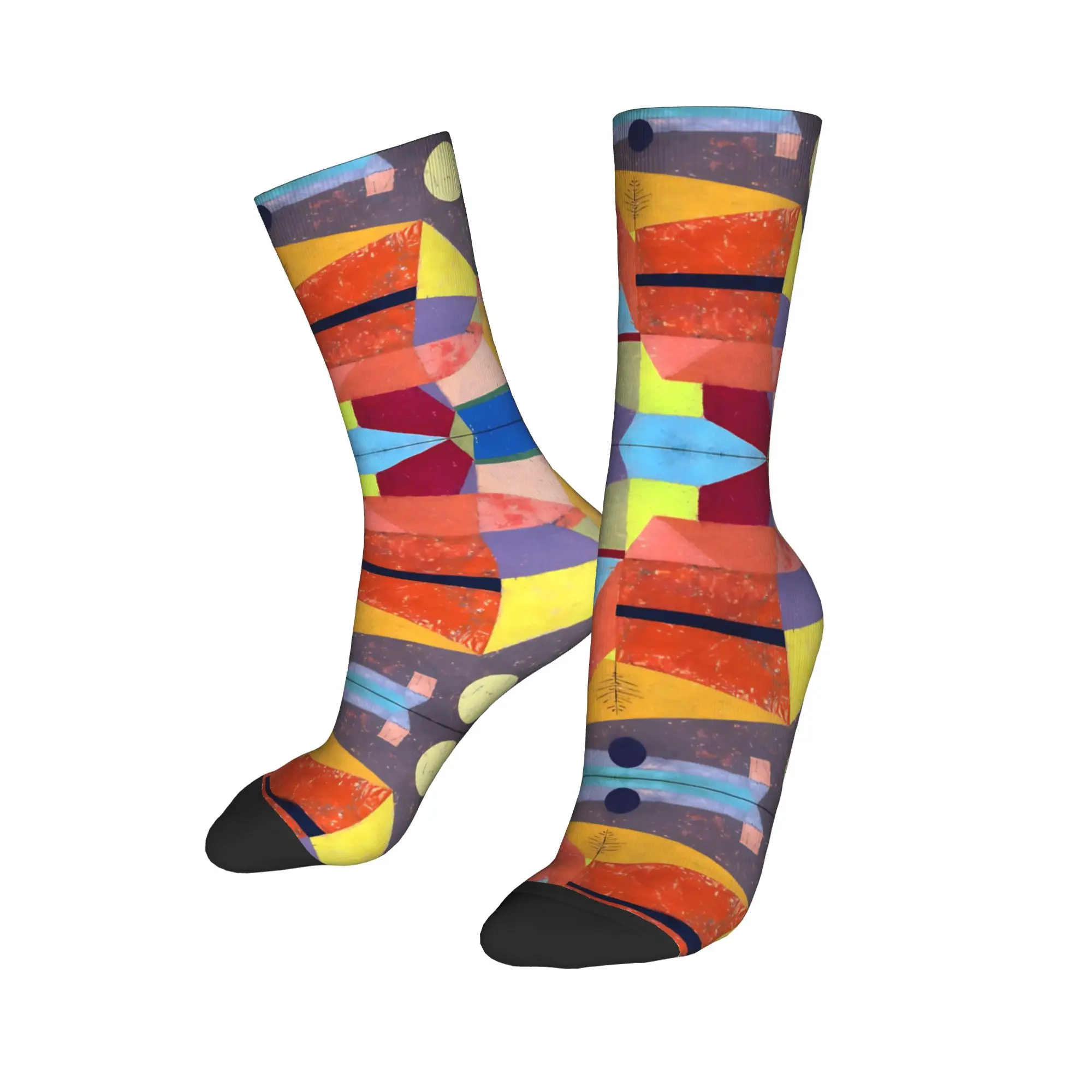 Cool Paul Klee The Hour Before One Night  Basketball Socks  Polyester Crew Socks for Women Men Breathable